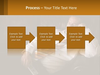 A Man Sitting On A Couch With A Tie On PowerPoint Template