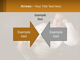 A Man Sitting On A Couch With A Tie On PowerPoint Template