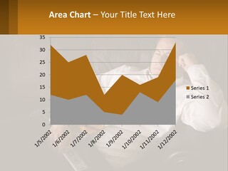 A Man Sitting On A Couch With A Tie On PowerPoint Template