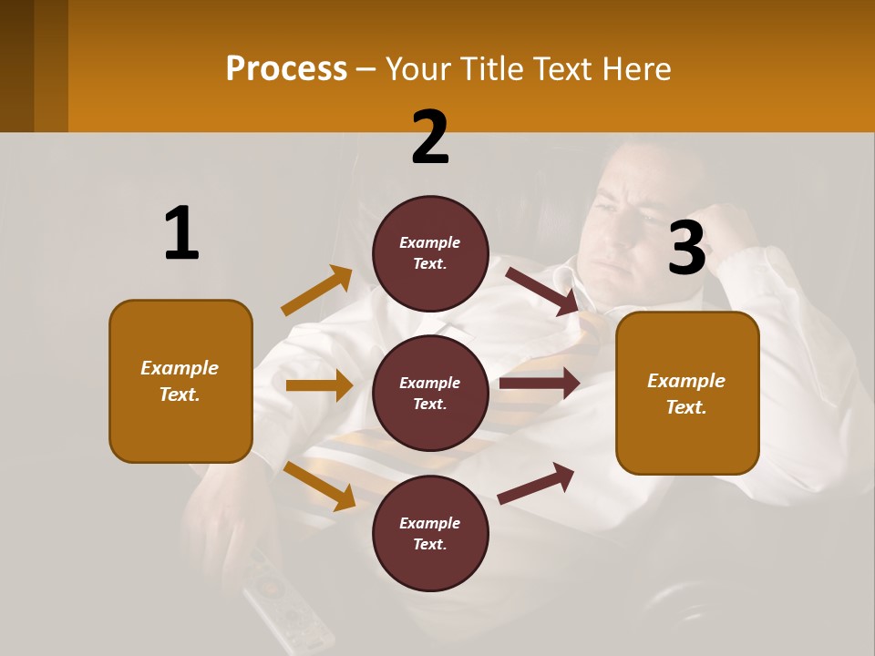 A Man Sitting On A Couch With A Tie On PowerPoint Template