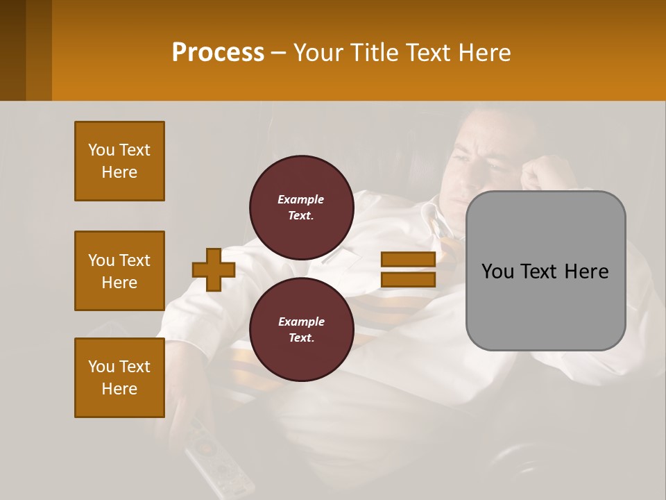 A Man Sitting On A Couch With A Tie On PowerPoint Template