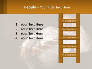A Man Sitting On A Couch With A Tie On PowerPoint Template