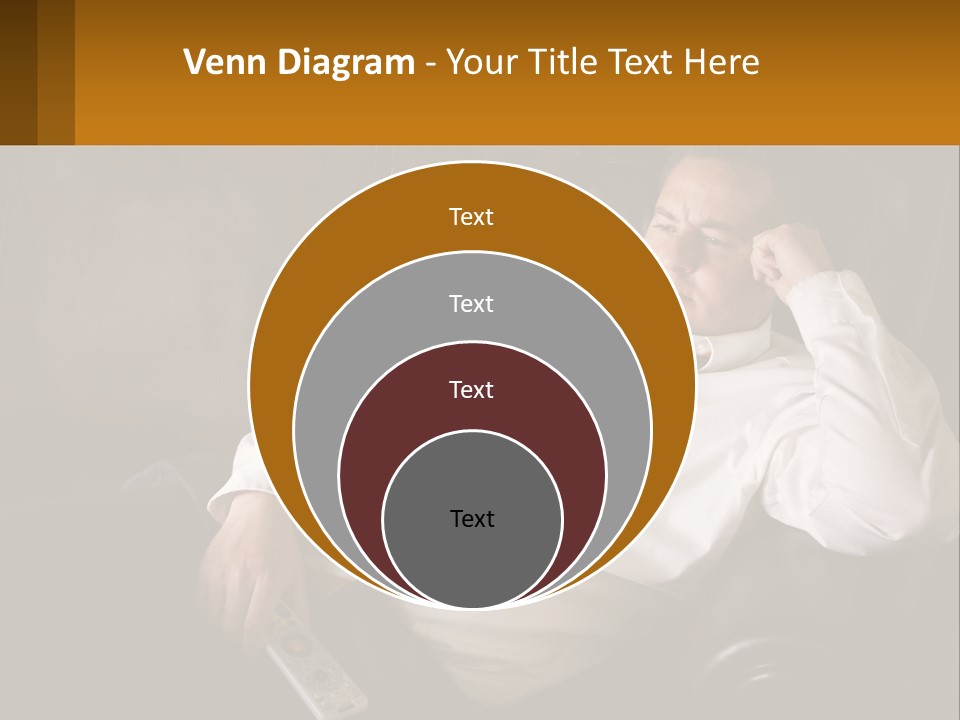 A Man Sitting On A Couch With A Tie On PowerPoint Template