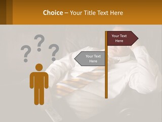 A Man Sitting On A Couch With A Tie On PowerPoint Template