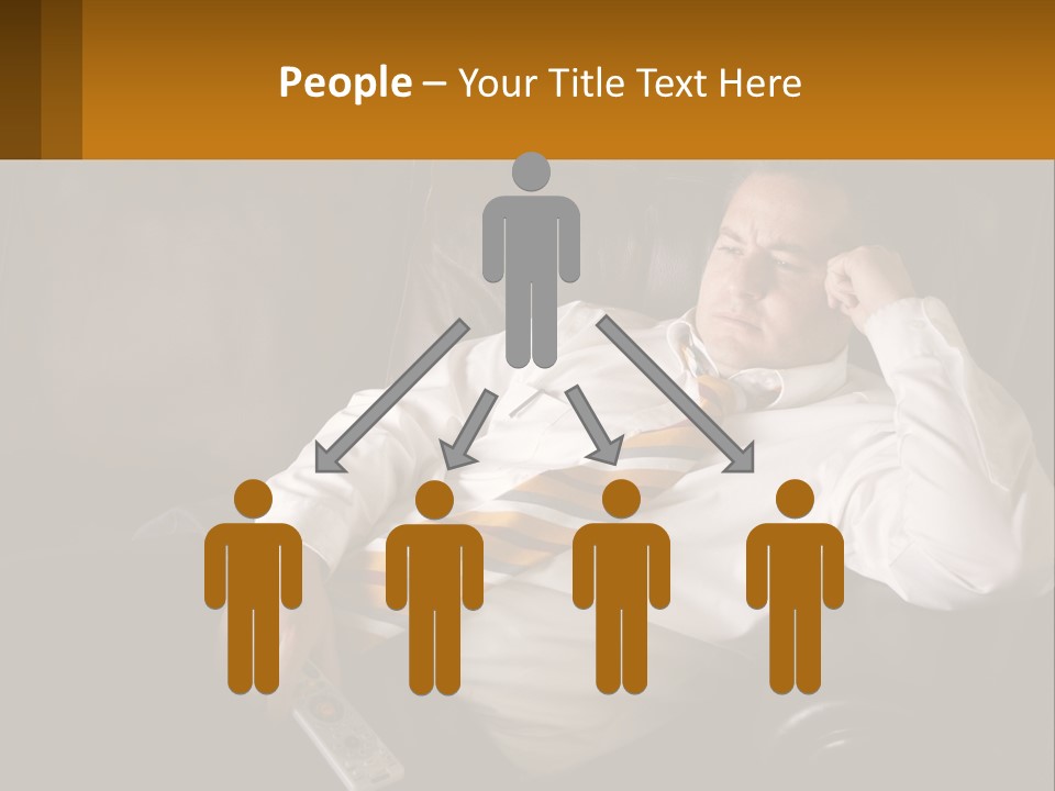 A Man Sitting On A Couch With A Tie On PowerPoint Template