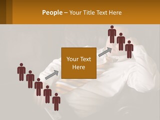A Man Sitting On A Couch With A Tie On PowerPoint Template