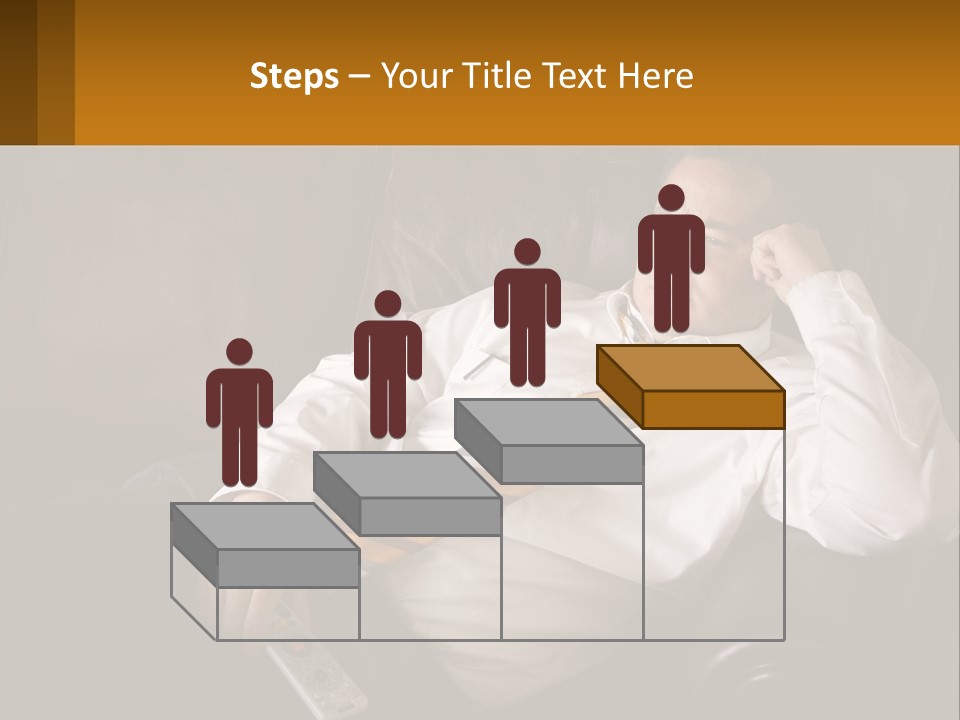A Man Sitting On A Couch With A Tie On PowerPoint Template