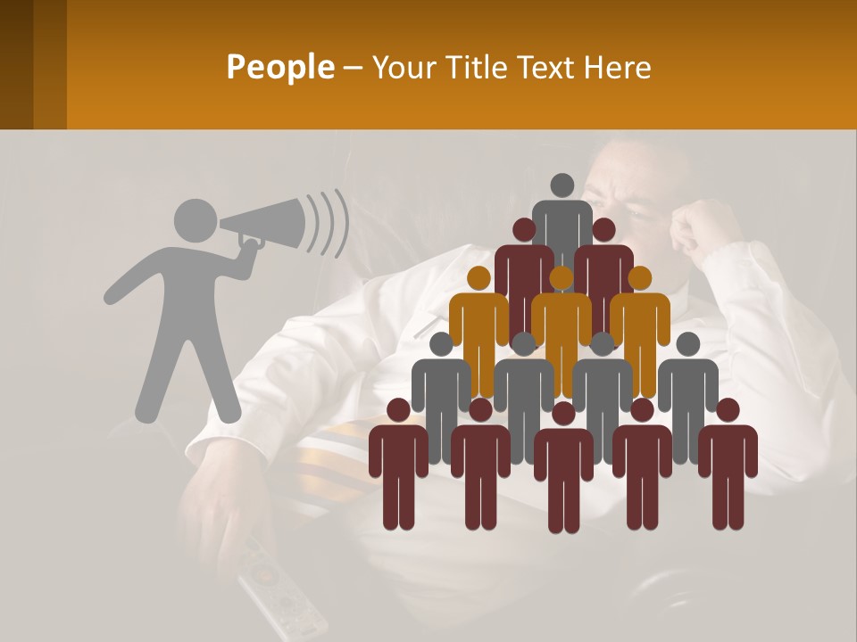 A Man Sitting On A Couch With A Tie On PowerPoint Template