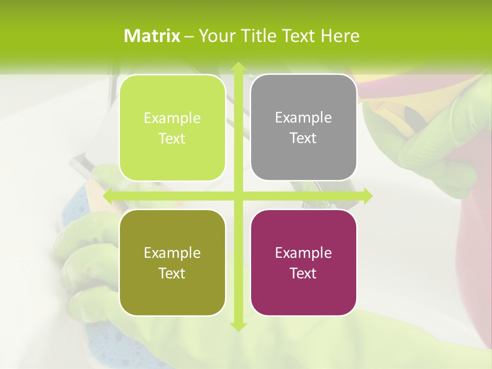 A Person In Green Gloves Washing A Sink PowerPoint Template