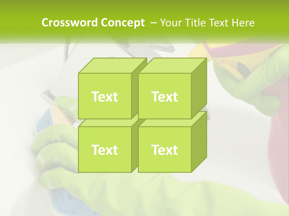A Person In Green Gloves Washing A Sink PowerPoint Template