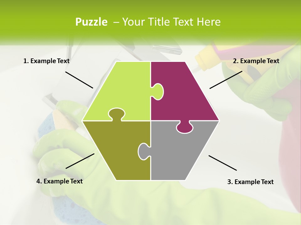 A Person In Green Gloves Washing A Sink PowerPoint Template