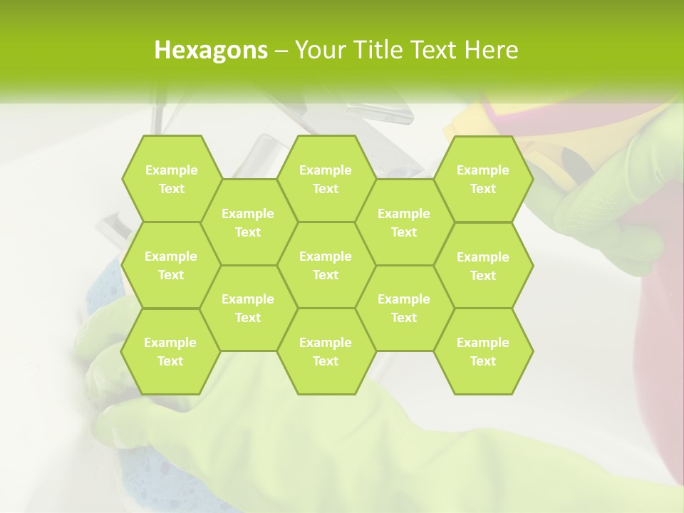 A Person In Green Gloves Washing A Sink PowerPoint Template