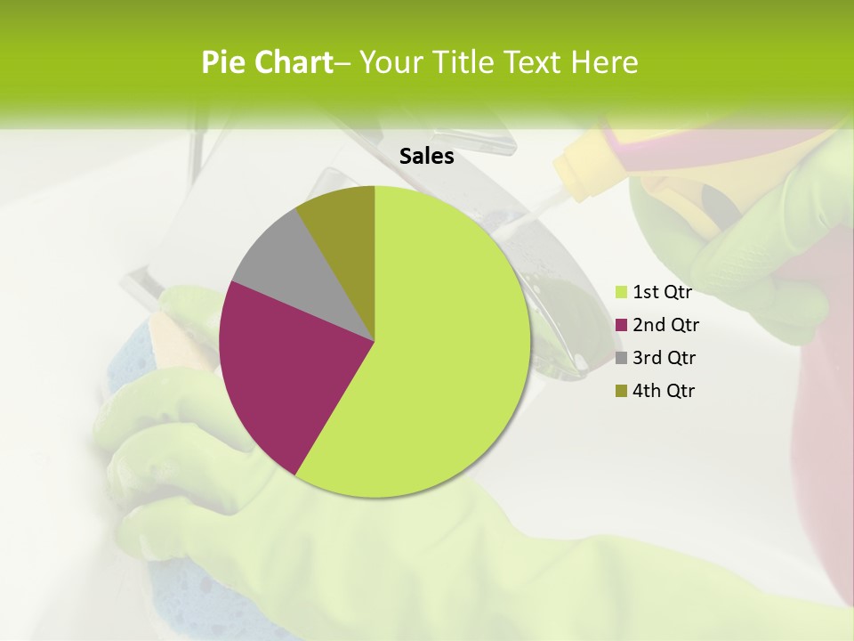 A Person In Green Gloves Washing A Sink PowerPoint Template