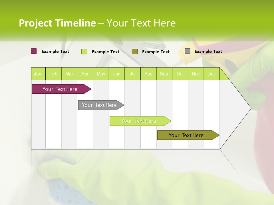 A Person In Green Gloves Washing A Sink PowerPoint Template