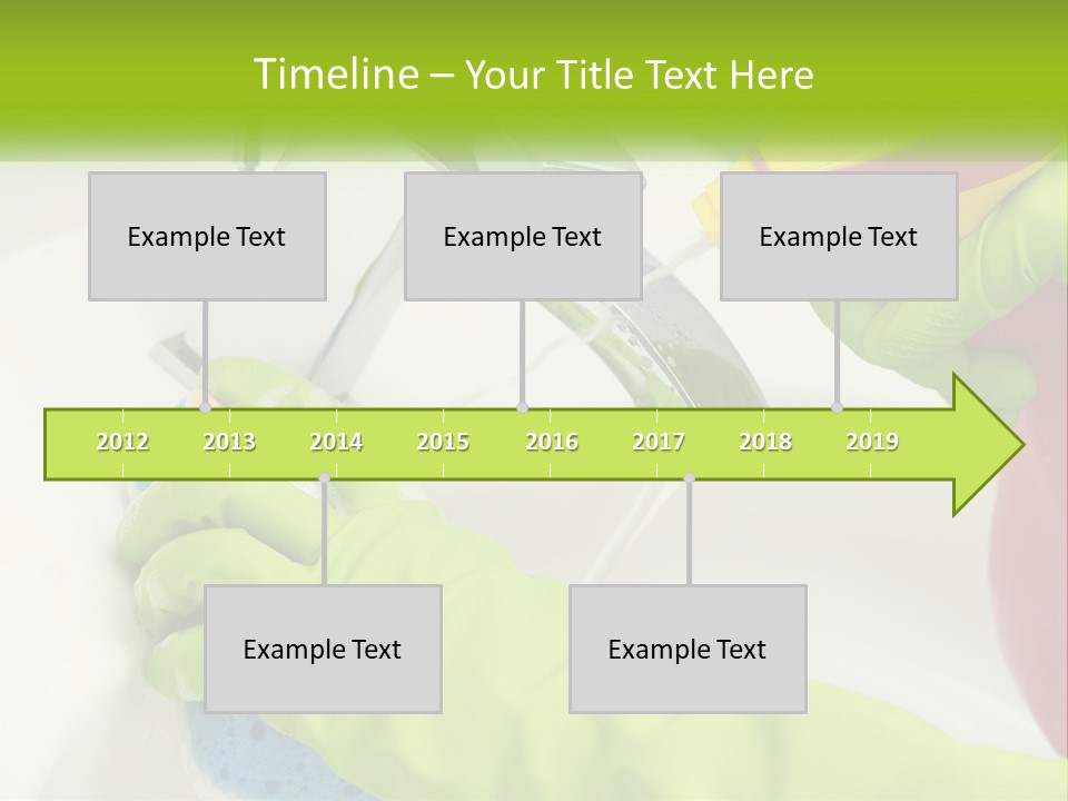 A Person In Green Gloves Washing A Sink PowerPoint Template
