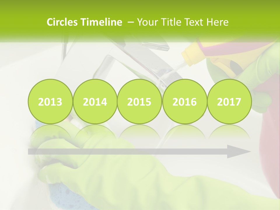 A Person In Green Gloves Washing A Sink PowerPoint Template