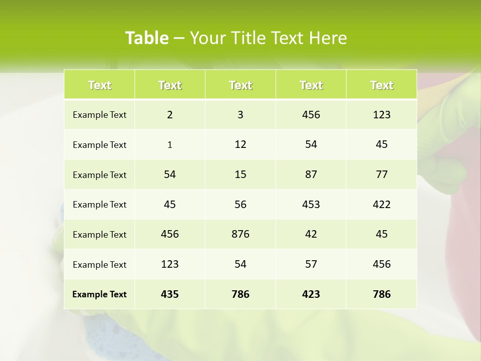 A Person In Green Gloves Washing A Sink PowerPoint Template