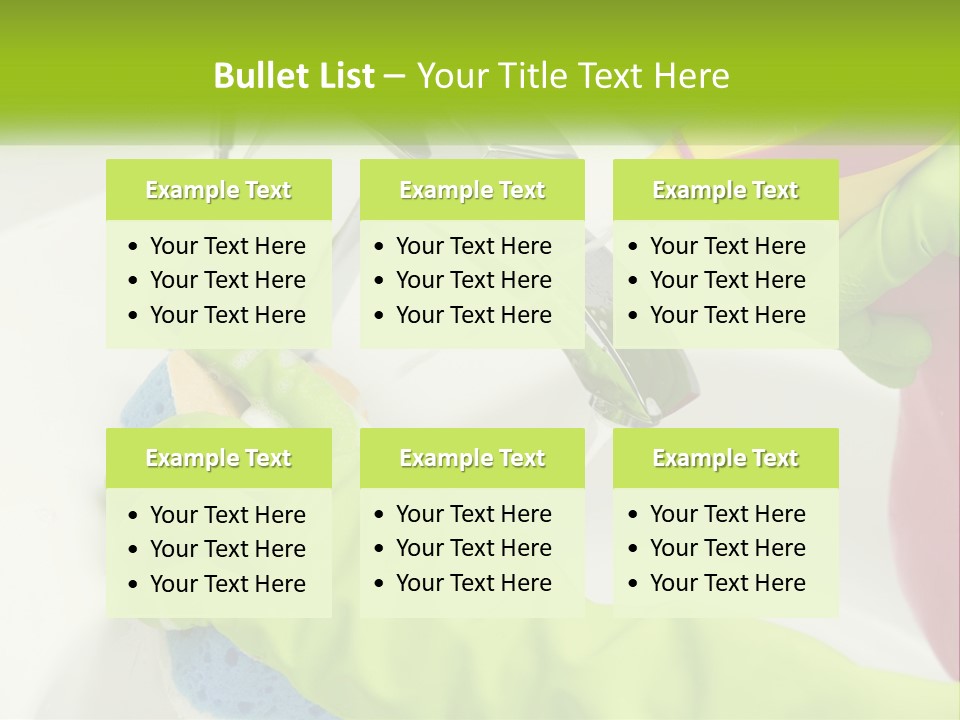 A Person In Green Gloves Washing A Sink PowerPoint Template