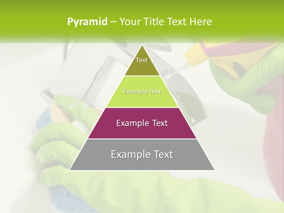 A Person In Green Gloves Washing A Sink PowerPoint Template