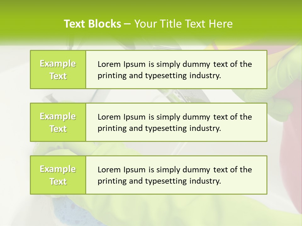 A Person In Green Gloves Washing A Sink PowerPoint Template