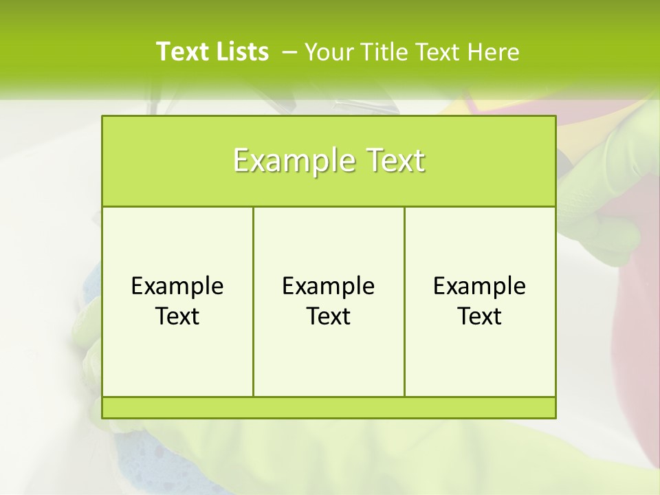 A Person In Green Gloves Washing A Sink PowerPoint Template