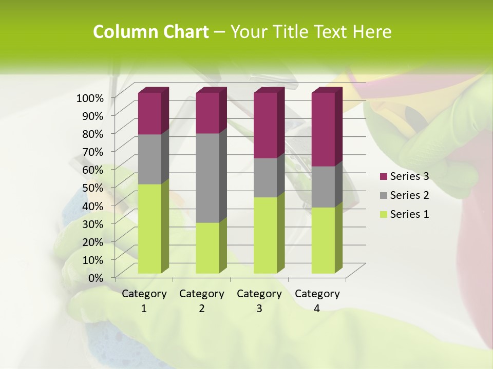 A Person In Green Gloves Washing A Sink PowerPoint Template