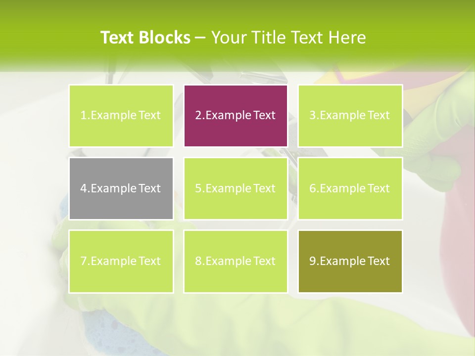 A Person In Green Gloves Washing A Sink PowerPoint Template