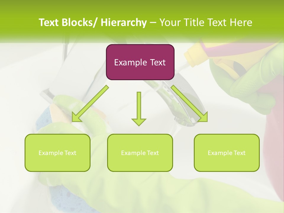 A Person In Green Gloves Washing A Sink PowerPoint Template
