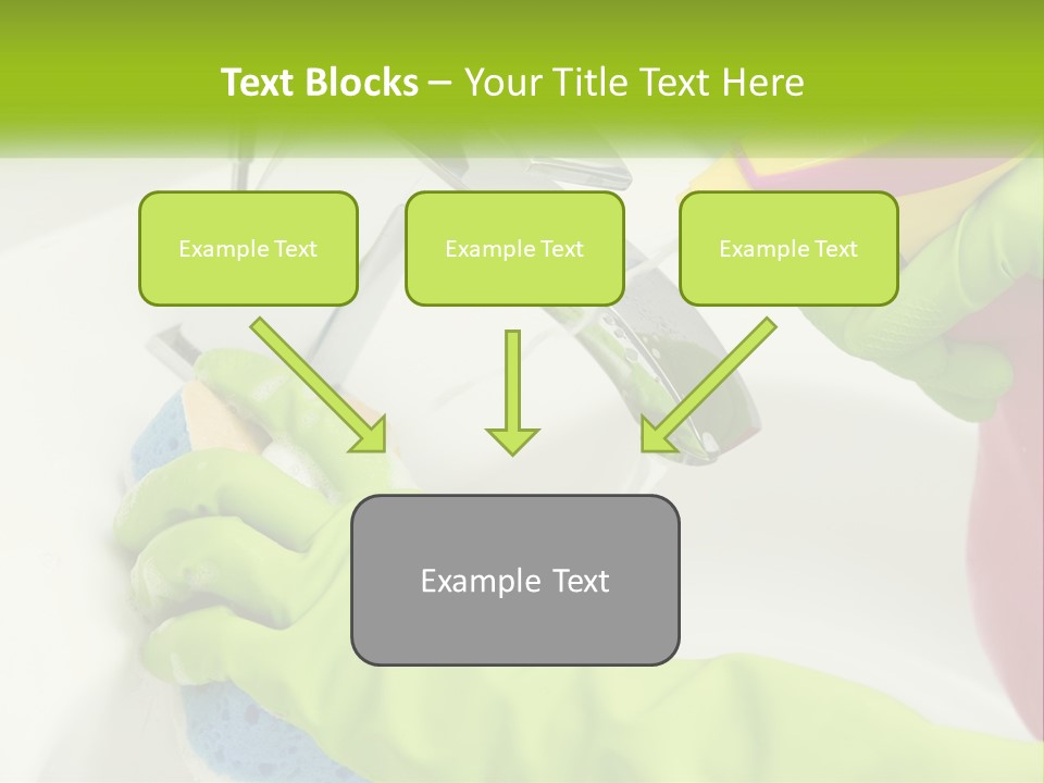 A Person In Green Gloves Washing A Sink PowerPoint Template