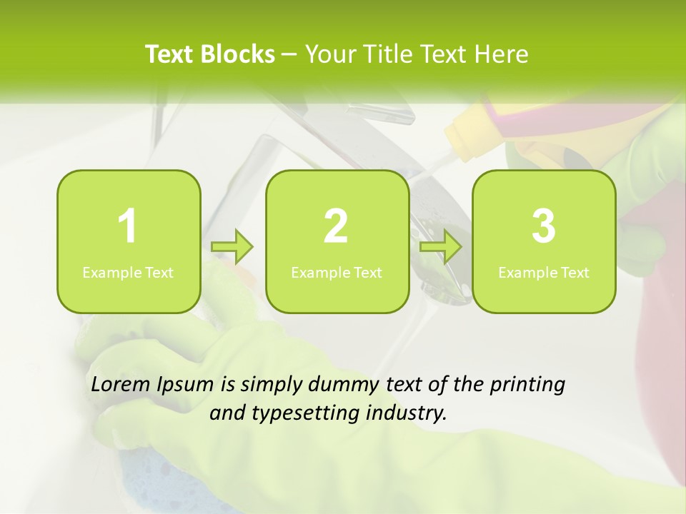 A Person In Green Gloves Washing A Sink PowerPoint Template