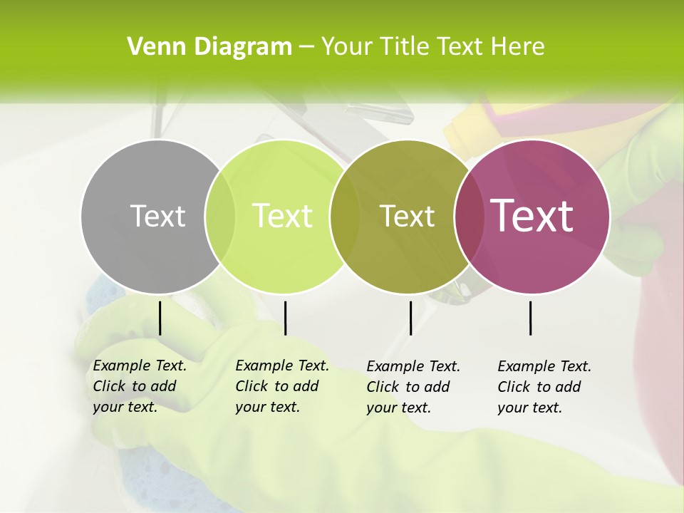 A Person In Green Gloves Washing A Sink PowerPoint Template