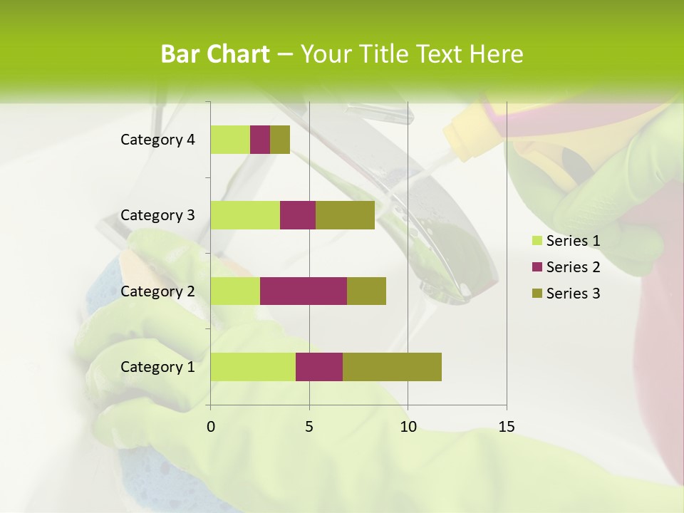 A Person In Green Gloves Washing A Sink PowerPoint Template