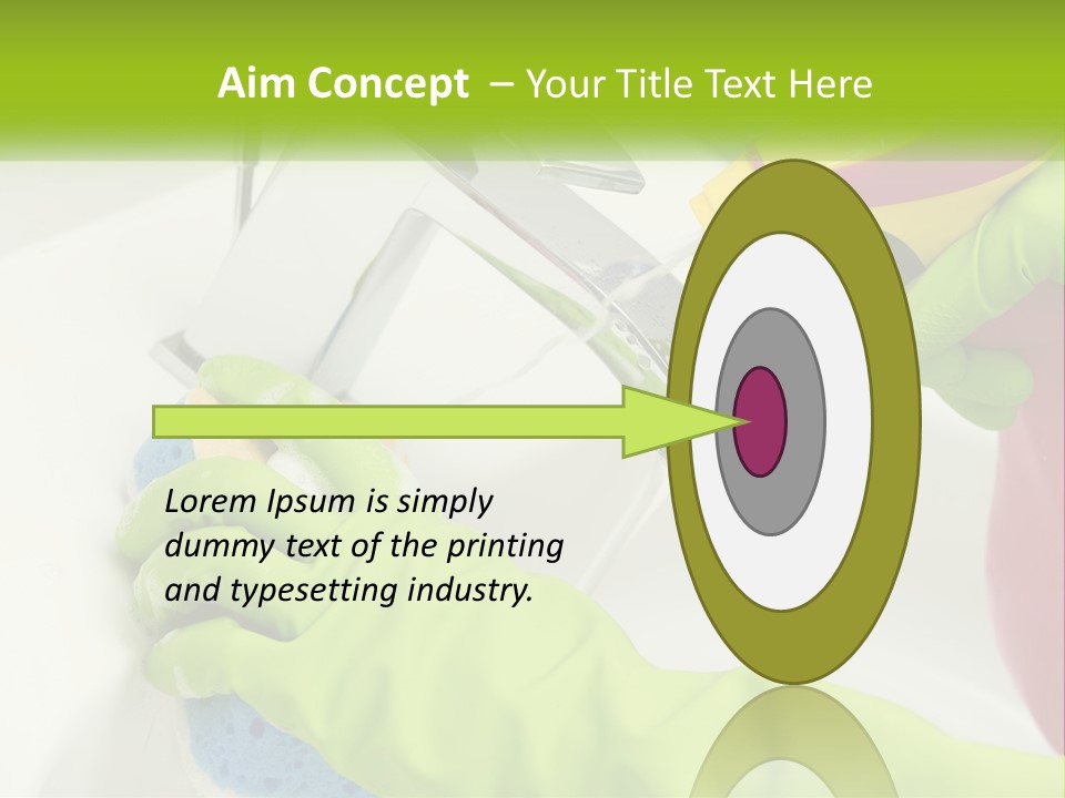A Person In Green Gloves Washing A Sink PowerPoint Template