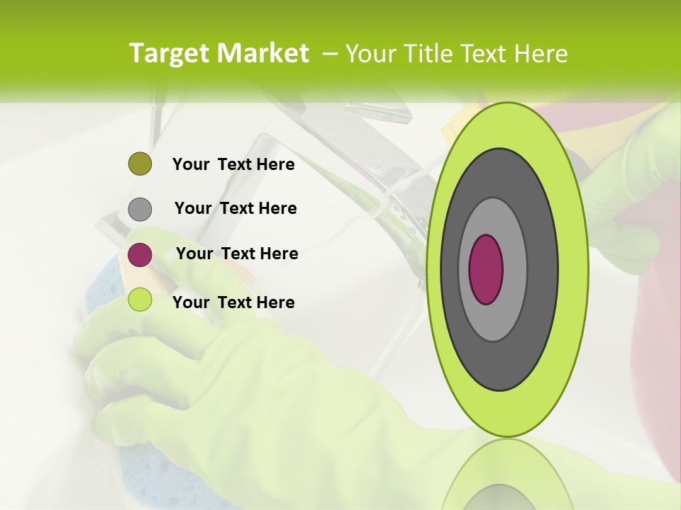 A Person In Green Gloves Washing A Sink PowerPoint Template