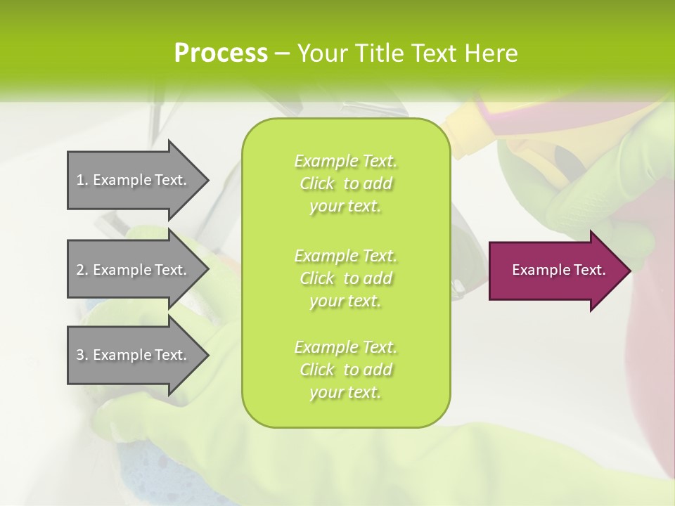 A Person In Green Gloves Washing A Sink PowerPoint Template