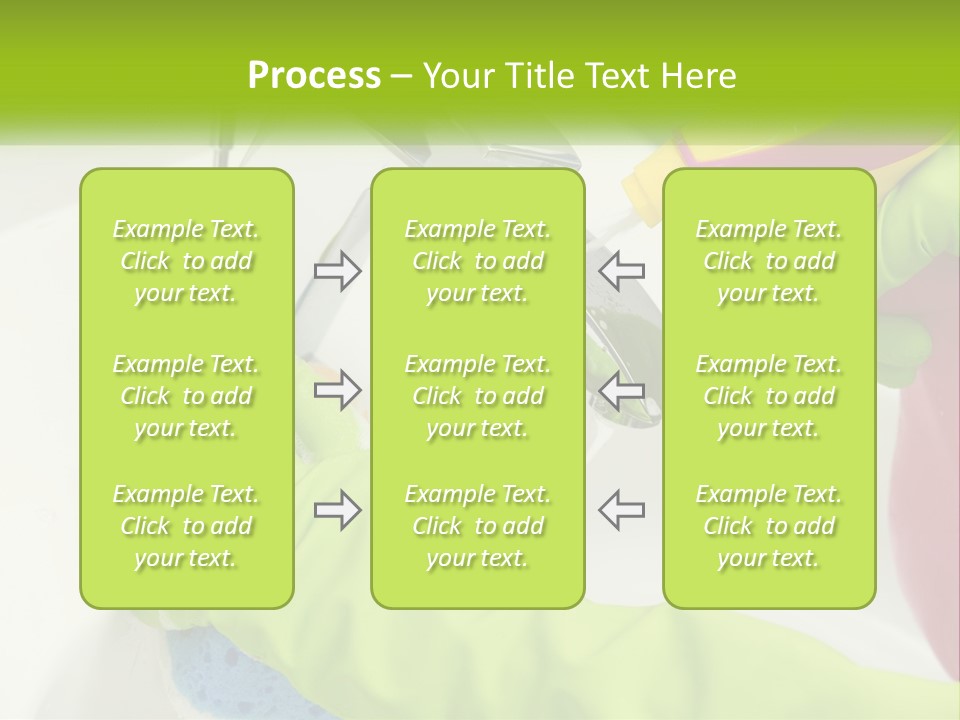 A Person In Green Gloves Washing A Sink PowerPoint Template