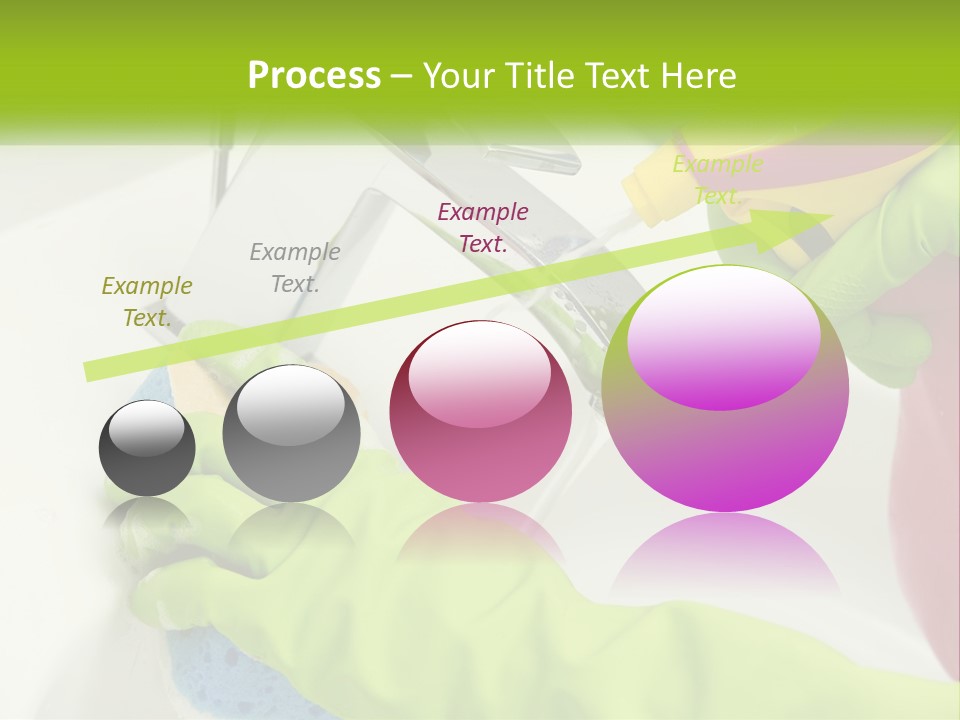 A Person In Green Gloves Washing A Sink PowerPoint Template