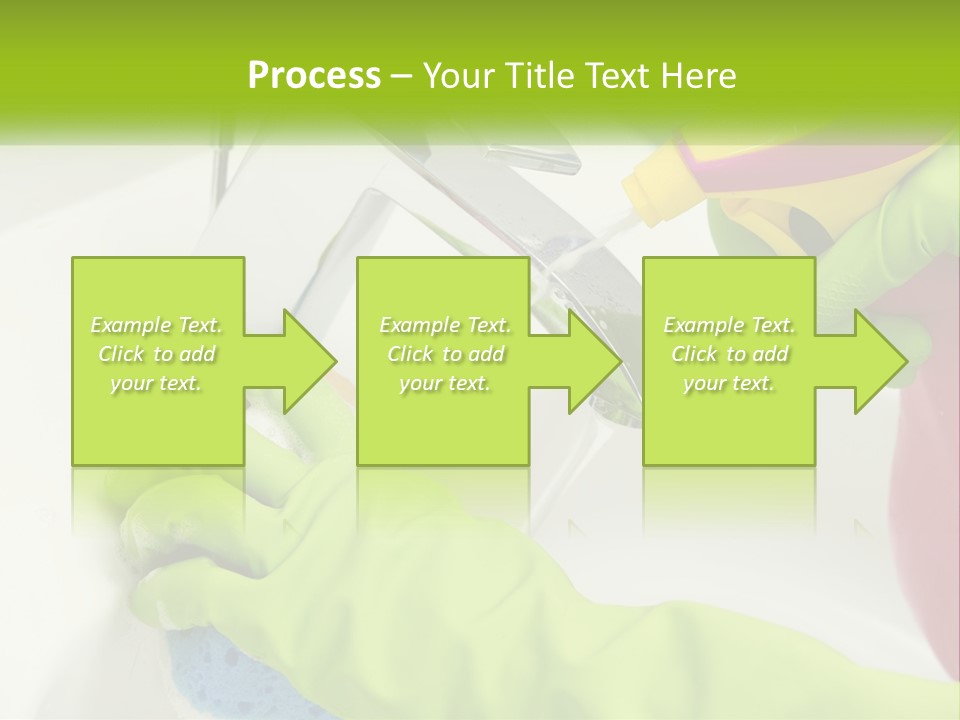A Person In Green Gloves Washing A Sink PowerPoint Template