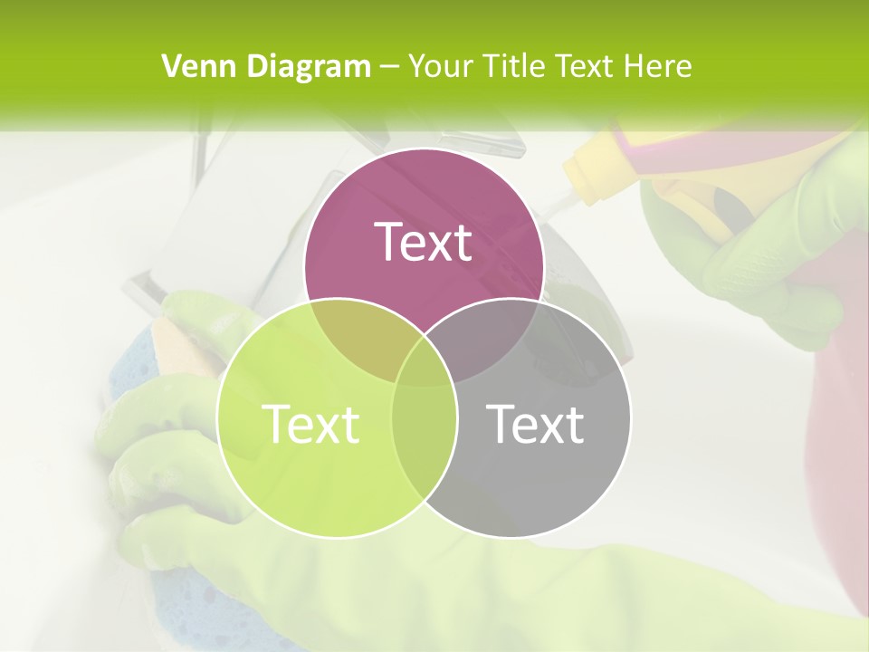 A Person In Green Gloves Washing A Sink PowerPoint Template