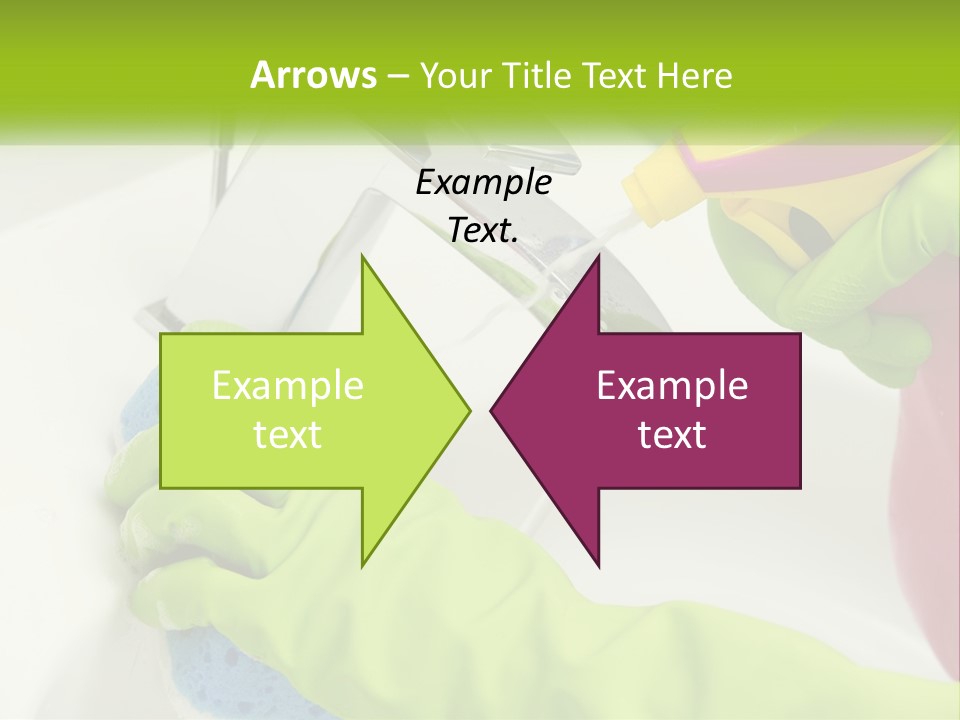 A Person In Green Gloves Washing A Sink PowerPoint Template