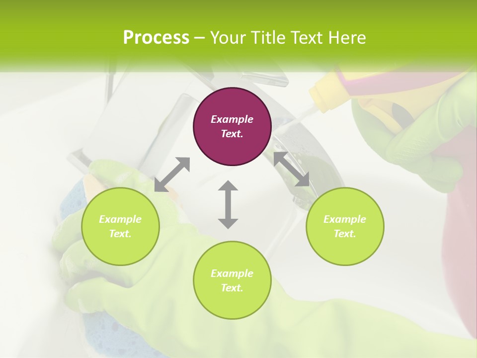 A Person In Green Gloves Washing A Sink PowerPoint Template