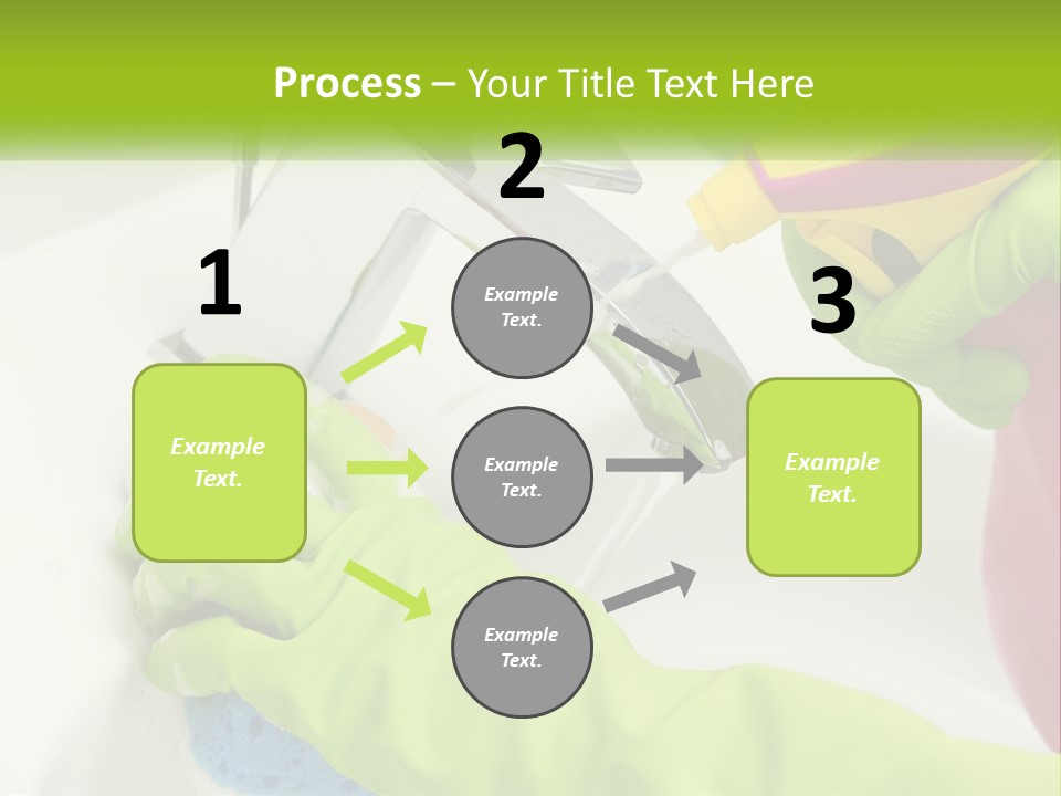 A Person In Green Gloves Washing A Sink PowerPoint Template