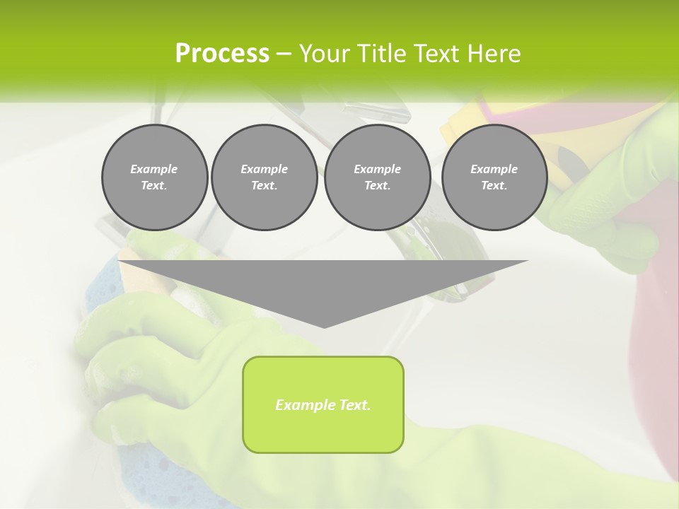 A Person In Green Gloves Washing A Sink PowerPoint Template