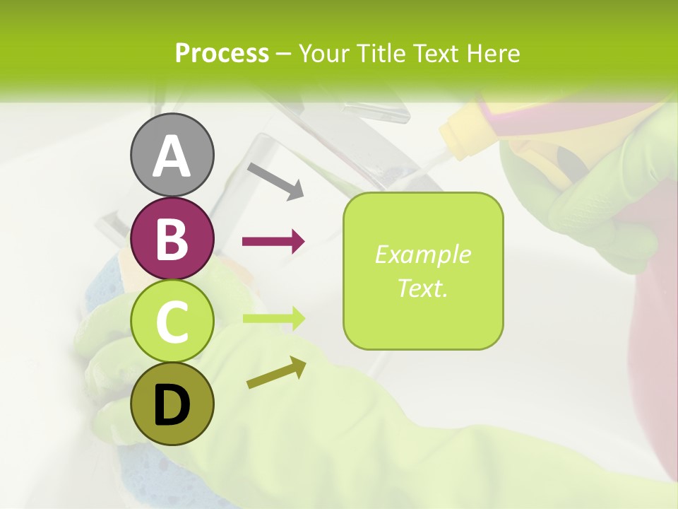A Person In Green Gloves Washing A Sink PowerPoint Template