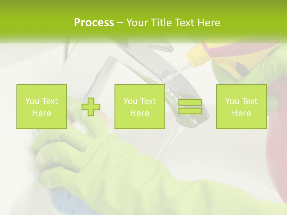 A Person In Green Gloves Washing A Sink PowerPoint Template