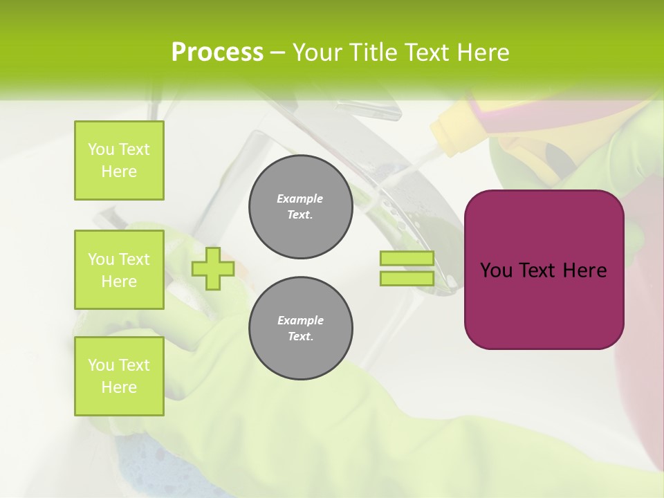 A Person In Green Gloves Washing A Sink PowerPoint Template