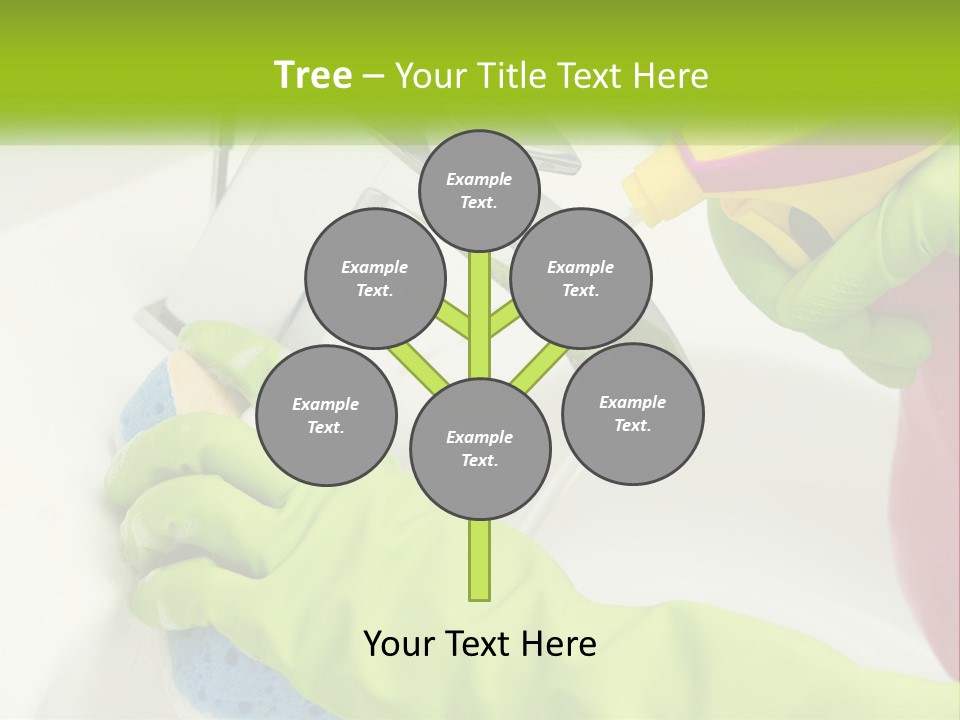 A Person In Green Gloves Washing A Sink PowerPoint Template