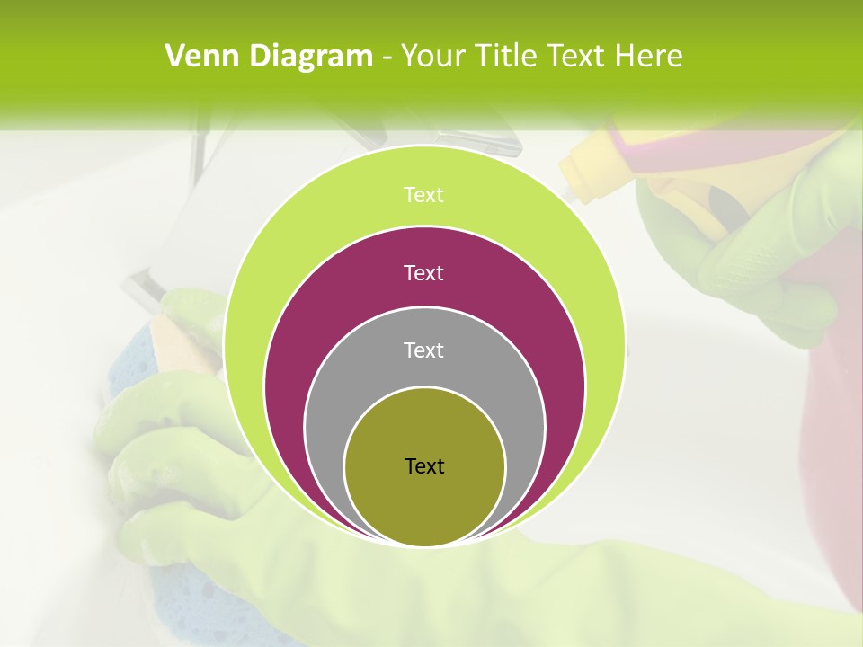 A Person In Green Gloves Washing A Sink PowerPoint Template
