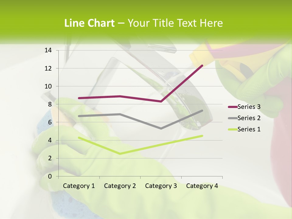 A Person In Green Gloves Washing A Sink PowerPoint Template