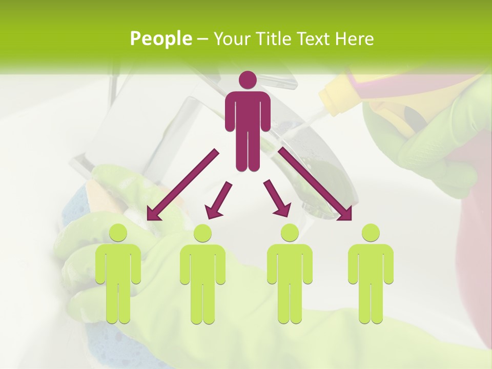 A Person In Green Gloves Washing A Sink PowerPoint Template
